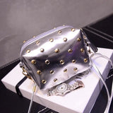 Rivet Mini Bags Women Leather Messenger Shoulder Crossbody Handbags