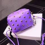 Rivet Mini Bags Women Leather Messenger Shoulder Crossbody Handbags