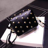 Rivet Mini Bags Women Leather Messenger Shoulder Crossbody Handbags