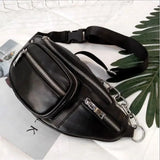 Rivet Style PU Waist Bag Chain Fanny Pack Steampunk Retro Rock Belt