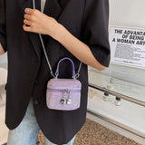 Rivet Women's Shoulder Bag Chain Cosmetic Bag Ladies Box Handbag