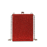 Rivet Women's Small Shoulder Bag Box Handbag Evening Crossbody Bag