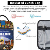 Robloxs Insulated Lunch Tote Bag for Women Cartoon Anime Game Reusable Thermal C
