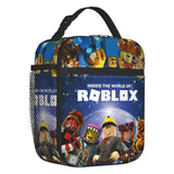 Robloxs Insulated Lunch Tote Bag for Women Cartoon Anime Game Reusable Thermal C
