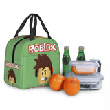 Robot Anime Game Robloxs Insulated Lunch Bag for Outdoor Picnic
