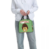 Robot Anime Game Robloxs Insulated Lunch Bag for Outdoor Picnic