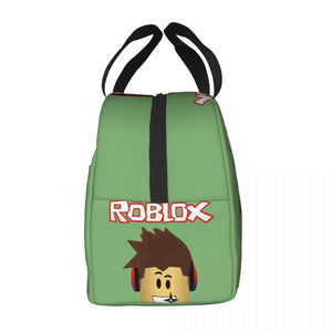 Robot Anime Game Robloxs Insulated Lunch Bag for Outdoor Picnic