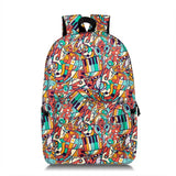 Rock Musical Instrument Notes Print Backpack for Teens
