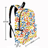 Rock Musical Instrument Notes Print Backpack for Teens