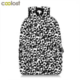 Rock Musical Instrument Notes Print Backpack for Teens
