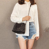 Rock Rivet Shoulder Bag Small Handbag for Women Punk Handbag