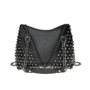 Rock Rivet Shoulder Bag Female Small Bags For Women Handbags Punk Handbag