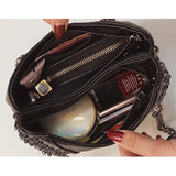 Rock Rivet Shoulder Bag Small Handbag for Women Punk Handbag