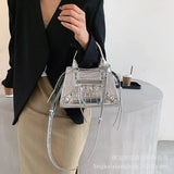 Rock Rivet Stone Pattern Shoulder Crossbody Bag for Women