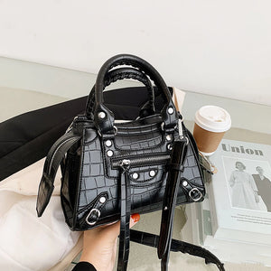 Rock Rivet Stone Pattern Shoulder Crossbody Bag for Women