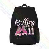 11th Birthday Roller Skate Large Capacity Backpack for 11-Year-Old Girl