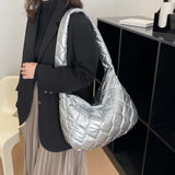 Roomy Handbag For Women Cotton Padded Bags Female Shoulder Messenger Bag