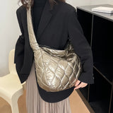 Roomy Handbag For Women Cotton Padded Bags Female Shoulder Messenger Bag