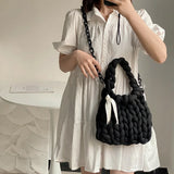 Acrylic Chain Crochet Bag for Women Chunky Knit Purse