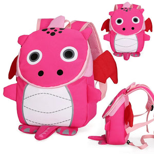 Rose Dragon School Backpack 3D Dinosaur Kids School Bags Boys Girls Schoolbag