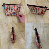 Red&Black Rose Embroidery Cosmetic Case Woman travel Bag