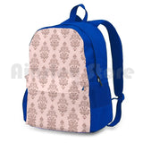Rose Haunted Mansion Wallpaper Carving Hiking Backpack
