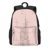 Rose Magic Castle Carving Backpacks Men's Backpacks Bags For Women Back Bag