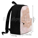 Rose Mandala-Pink Marble Outdoor Hiking Backpack