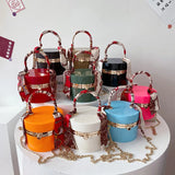 Acrylic Scarf Clutch for Women Metal Shoulder Chain Bag
