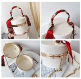 Acrylic Scarf Clutch for Women Metal Shoulder Chain Bag
