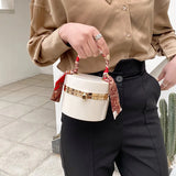 Acrylic Scarf Clutch for Women Metal Shoulder Chain Bag