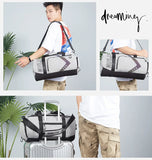 Round Bag Gym Bag Men's Sports with Shoes Compartment