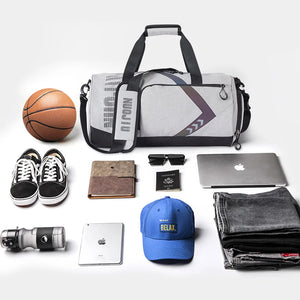 Round Bag Gym Bag Men's Sports with Shoes Compartment