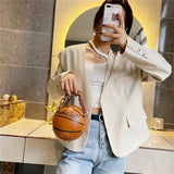 Acrylic Chain Hand Bags Basketball Crossbody Bag