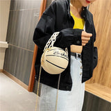 Acrylic Chain Hand Bags Basketball Crossbody Bag