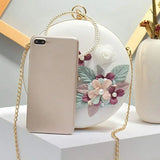 Elegant Wedding Clutch with 3D Flower Design