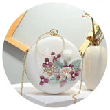 Elegant Wedding Clutch with 3D Flower Design