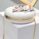 Elegant Wedding Clutch with 3D Flower Design