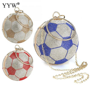 Round Basketball Shoulder Bags Totes Acrylic Messenger Handbag