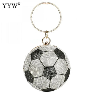 Round Basketball Shoulder Bags Totes Acrylic Messenger Handbag
