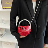 Round Diamond Evening Clutch Bags Metal Handle Rhinestone Purses Bling Handbags