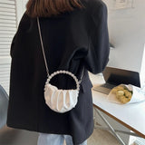 Round Diamond Evening Clutch Bags Metal Handle Rhinestone Purses Bling Handbags