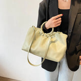 Round Handle Women Handbag PU Leather Shoulder Crossbody Bag