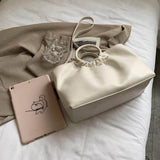 Round Handle Women Handbag PU Leather Shoulder Crossbody Bag