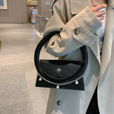 Women's Winter Tote Bag French Style Leather Shoulder Bag