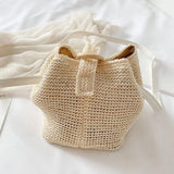 Handwoven Straw Bag Bohemian Style Shoulder Messenger Beach Purse