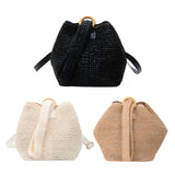 Handwoven Straw Bag Bohemian Style Shoulder Messenger Beach Purse