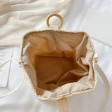 Handwoven Straw Bag Bohemian Style Shoulder Messenger Beach Purse