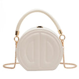 Round Portable Box Bag Crossbody Shoulder Bag for Women