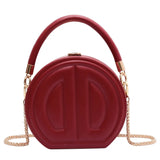Round Portable Box Bag Crossbody Shoulder Bag for Women